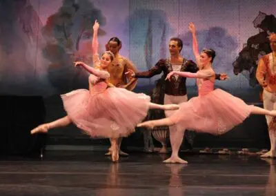 Talmi Entertainment’s Swan Lake dancers in grand jete